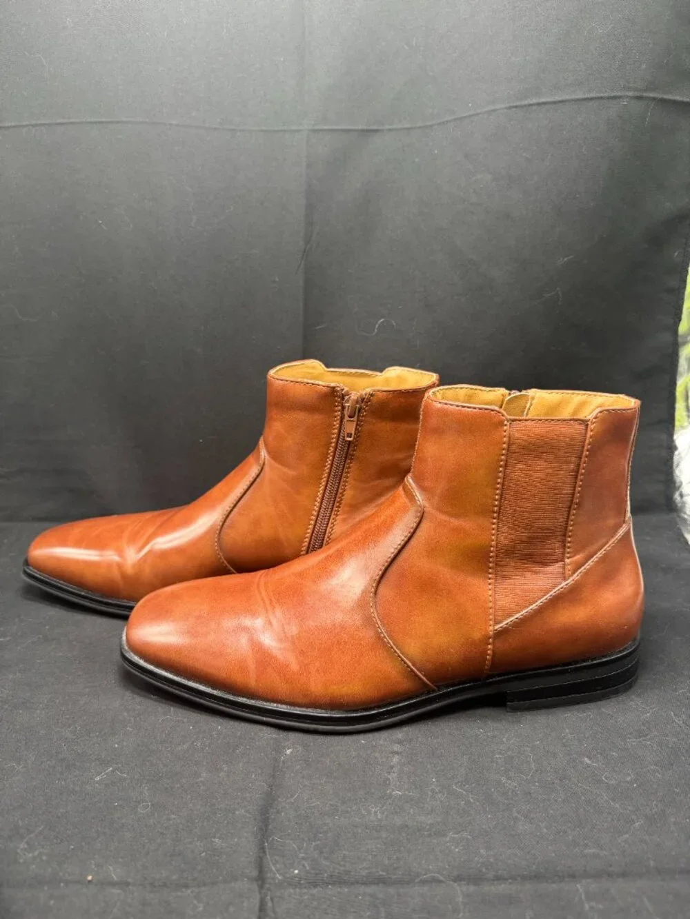 Vintage Brown Alfani Men's Luxe Chelsea Side Zip Boots Size 8.5